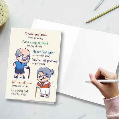 Funny Happy Birthday Card, Humorous Birthday Card, Funny Birthday Card For Him, 50th 60th 70th 80th 90th Birthday Card, Birthday Card Suitable For Grandpa and Grandma
