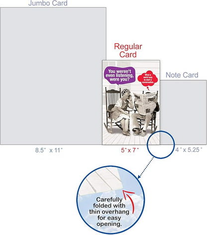 NobleWorks - Funny Anniversary Greeting Card - Romantic Spouse Humor, Married Couples Anniversary Notecard - Weird Conversation C7000ANG