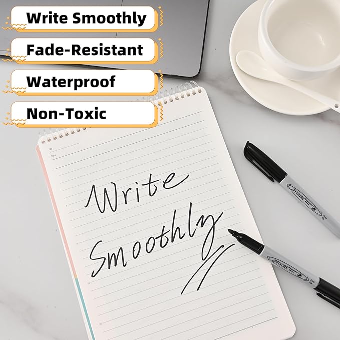 Permanent markers, 120 packs permanent markers bulk, quick drying in one second, waterproof, smooth, not easy to erase, durable, can be marked on glass, tiles and cloth, office supplies,Gray shell