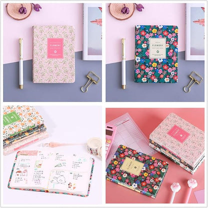 Flowery Journal, Planner Notebook and Calendar Schedule Organizer (Pink Cherry Blossom, A7(5 inch))