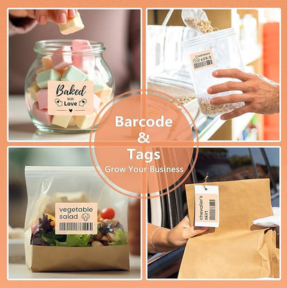 Phomemo Thermal Labels for M110/M120/M220/M150/M250/M221 Label Maker, Self-Adhesive Thermal Label 1.57"x1.18"(40x30mm),230 Labels/Roll, for Barcode,Address, Name, Small Bussiness and Home Use,Kahia