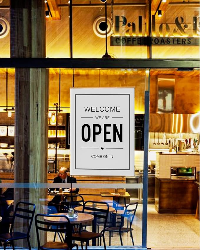 30 Pcs Acrylic Sign Holder 8.5 x 11, Vertical Wall Mount Sign Holders with 3M Adhesive, Clear Plastic Frames Paper Display Sign Holders for Office, Home, Store, Restaurant - No Drilling