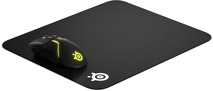 SteelSeries QcK Gaming Mouse Pad - Medium Thick Cloth - Peak Tracking and Stability - Black