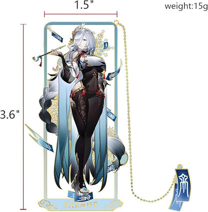 Shenhe with Chain Original Genshin Impact Metal Bookmark - Collect All Your Favorite Characters!