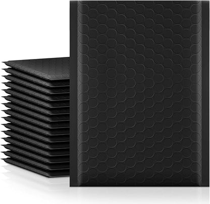 Fuxury Bubble Mailer, 6x10 Inch Bubble Mailers 50 Pack, Self-Seal Adhesive Padded Envelopes, Water Resistant Mailers, Shipping Envelopes for Packaging, Small Business, Mailing,Bulk Black #0