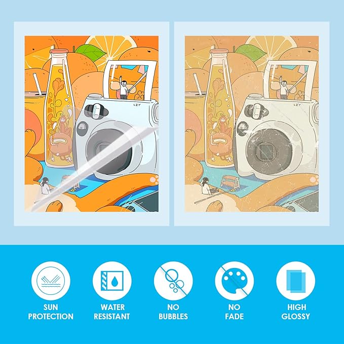 HTVRONT Self-Adhesive Laminating Sheets-9 X 12 Inches Self Laminating Sheets, No Machine Needed Clear Laminating Sheets for Protecting and Preserving Documents, Photos, Menus,Stickers… (100)