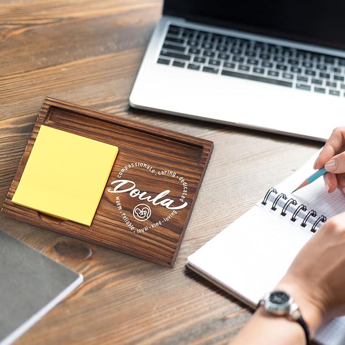 Doula Sticky Note Holder, Thank You Gifts for Pregnancy Support Childbirth Helper, Birth Worker Delivery Doula Appreciation Gifts, Nurse Week Gifts Desk Self-Stick Note Pad Holders TZP40