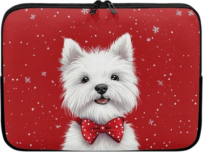 Christmas Laptop Sleeve for Women Lap Top Case Portable Lightweight Computer Sleeve 10 inch Laptop Pouch Slim Laptop Protector with Versatile Uses Tablet Bag
