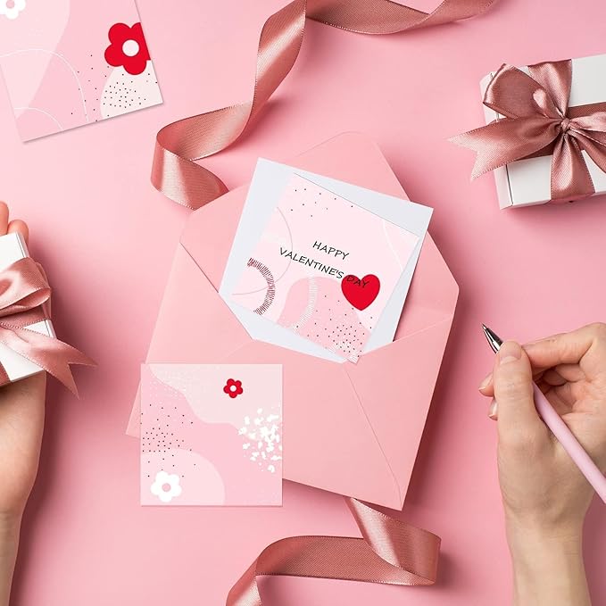 9 Pieces Valentine's Day Sticky Notes Valentine Heart Sticky Notes Self-Adhesive Note Pads Sticky Memo Notes for School Office Home Supplies Students Teachers Presents Valentine's Day