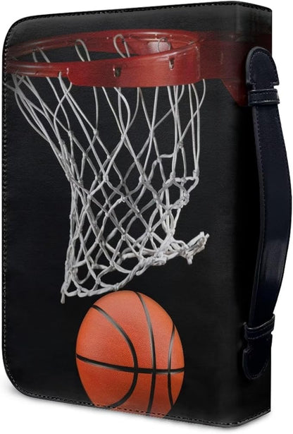 Basketball Bible Cover for Men Bible Protective Bag PU Leather Bible Journal Case Waterproof Bible Protector