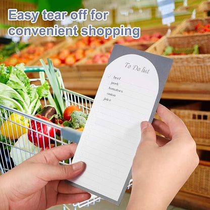 4 Pack Magnetic To Do List Refrigerator with Pen Holder, Totally 200 Sheets Magnetic Note Pad for Fridge Grocery List Magnet Pad for Fridge(Morandi Design)