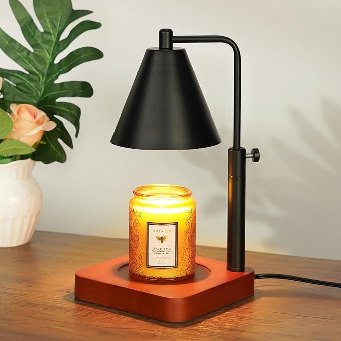 Modern Candle Warmer Lamp with Timer, Black Candle Lamp Warmer for Jar Candles, Birthday Gifts for Women Mom Her, Adjustable Metal Candle Lamp Dimmable, Mom Women Gifts Ideas, Home Decor for Bedroom