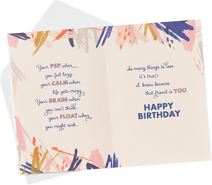 Hallmark Birthday Card for Friend (Abstract Flowers)