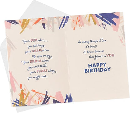 Hallmark Birthday Card for Friend (Abstract Flowers)