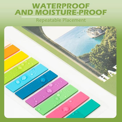 ZTML MS 2400Pcs Sticky Book Tabs, Morandi Sticky Tabs, Book Tabs for Annotating Books, Sticky Notes, Morandi Page Markers, Multi-Colored Writeable and Repositionable Book Flags Strip (2400Pcs)