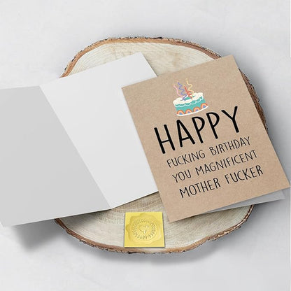 Funny Fucking Birthday for Boyfriend, Rude Birthday Card for Him, Happy Funking Birthday You Magnificent Mother Fucker Card