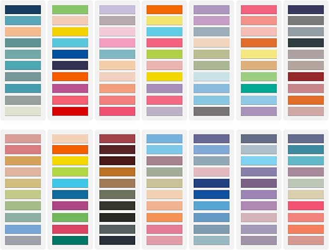 2800-Pcs Sticky/Book Tabs, Writable Morandi Translucent Book Markers Sticky Note Tabs, Repositionable Book Flags Strip, Post It Notes, Book Annotation Supplies, Annotation Tabs, File Index Tabs