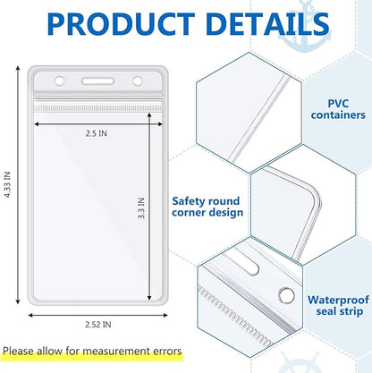 Tudomro 6 Pack Cruise Lanyard for Ship Cards with ID Holder Cruise Essentials Must Haveskey Waterproof Ship Card Holders for Women Men Travel Accessories(Hawaii Style)