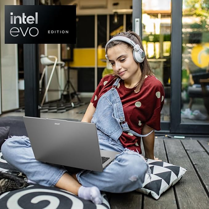 Acer Swift Go 14 Intel Evo Edition Laptop | 14" OLED WQXGA+ 2880x1800 Display | Unlock AI Experiences | Intel Core Ultra 5 processor 125H | Intel ARC | 8GB LPDDR5 | 512GB SSD | WiFi 6E | SFG14-73-58EP