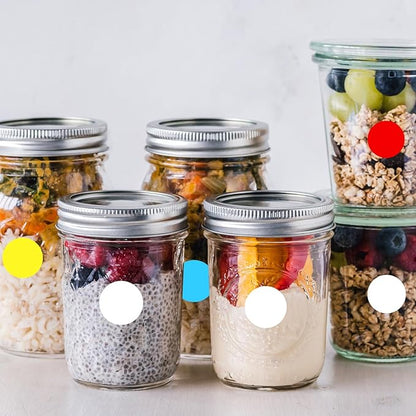 Dot Stickers,Pack of 2400 Round Color Coding Circle Dots Stickers Labels (3/4",Whtie)