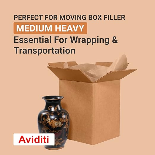 AVIDITI Shipping Paper Roll 20"L, 1-Pack | Large Kraft Paper Roll for Packing, Moving and Storage