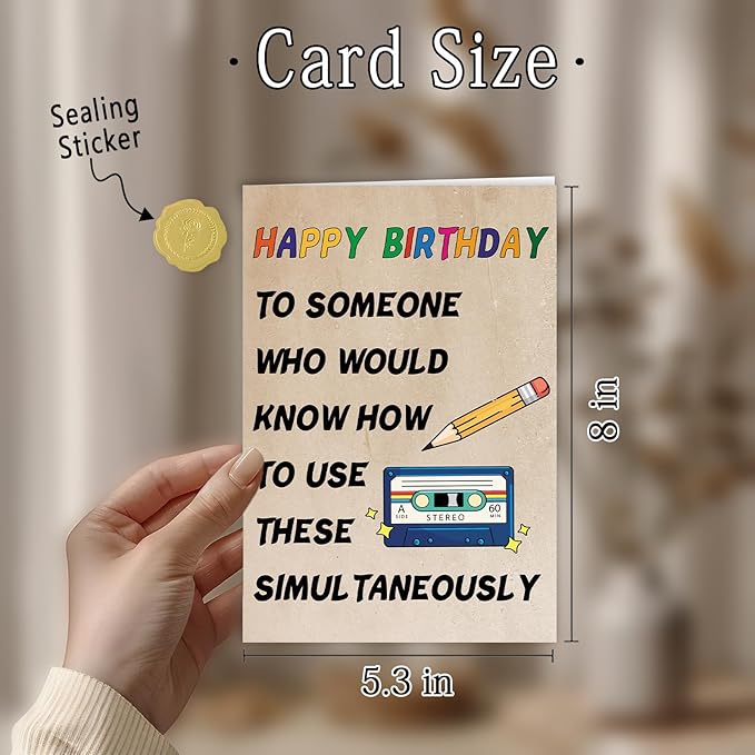 Funny Birthday Card for Men Women, Unique Birthday Gifts Cards for Old Man Woman, Bday Ideas for Dad, Mom,Grandma,Grandpa