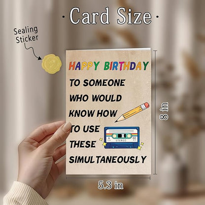 Funny Birthday Card for Men Women, Unique Birthday Gifts Cards for Old Man Woman, Bday Ideas for Dad, Mom,Grandma,Grandpa