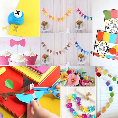 100 Pack Heavy Paper Colored Cardstock Front Back Different Color Codes 250 GSM for Cricut, Scrapbook, Paper Crafting,School Office Supplies (100)