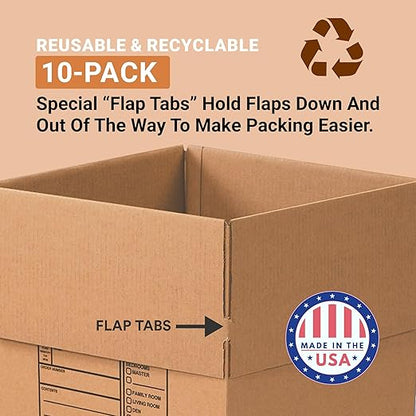 AVIDITI Deluxe 24" x 18" x 18" Single Wall Cardboard Boxes (10-Pack) | Large Corrugated Boxes For Shipping, Packaging, Moving, Storage Box for Home or Business, Strong Wholesale Bulk Boxes