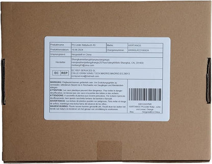 HXRTANGS PU Leather Notebook Binder Set A5, Refillable Writing Journal Planner Organizer with Paper Refills, Index Flags, Subject Dividers, Budget Stickers, Zipper Pocket and Bookmark Ruler, Orange