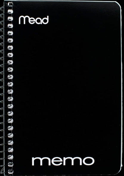 Mead Memo Pads, 8 Pack, Lined College Ruled Paper, Pocket Notebook, Small Spiral Notebooks for Home Office Accessories, School Mini Note Pads, 60 Sheets, 5" x 3", Blue, Black, Red, Green (73605)