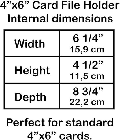 Acrimet 4 x 6 Card File Holder Organizer Metal Base Heavy Duty (AZ Index Cards and Divider Included) (Gray Color with Clear Crystal Plastic Lid Cover)