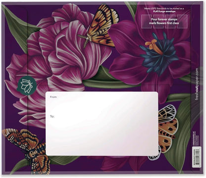 Freshcut Paper Pop Up Cards, Moonlight Garden, 12 Inch Life Sized Forever Flower Bouquet 3D Popup Greeting Card, Halloween Cards, Birthday Card, Blank Notecard & Envelope