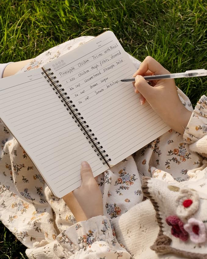 Spiral Notebooks 10Pcs A5 College Ruled Lined Journals Bulk- Kraft Brown Cover, 8.3 "x 5.8", 120 Pages/60 Sheets, 100gsm Paper, Memo Notepad Sketchbook, Travel Students Office Business Subject Diary