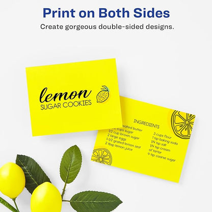 Avery Astrobrights Postcards, 4.25" x 5.5", Assorted Colors, 65 lbs / 176 gsm, Laser/Inkjet, 100 Cards (35704)