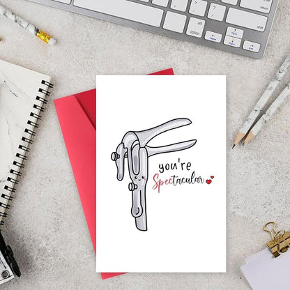 Funny You're Spectacular Card, Lovely Thank You Card for OB GYN Family Doctor Midwife, Unique Thank You Gifts for Doctor Nurse, Cute Medical Card