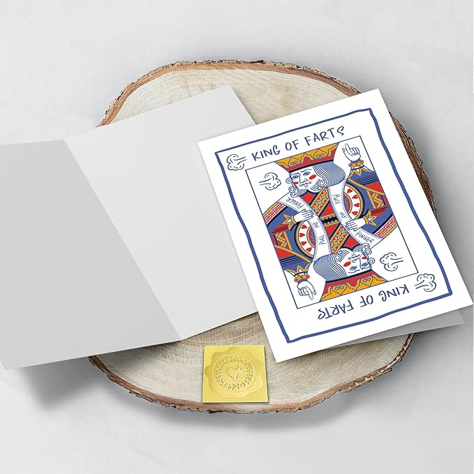 King of Farts Birthday Card for Husband Boyfriend, Funny Birthday Card for Men Him, Hilarious Birthday Gift