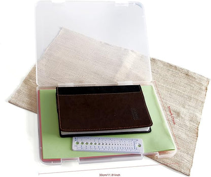 Portable A4 File Box Transparent Plastic Box Document Paper Protector Desk Paper Organizers Case PP Storage Collections Container Magazine Organizers (1pcs(Available Dimension 11.8 x 8.3 x 0.8inch)