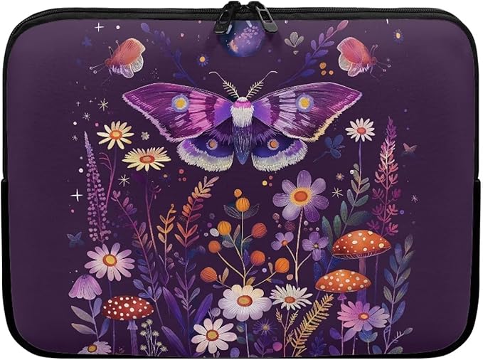 Butterfly Flower Laptop Protective Sleeve for Women Teen Girls 10 inch Laptop Covers with Large Capacity Lap Top Case Lightweight Computer Sleeve Bag Suitable Gifts for Holidays