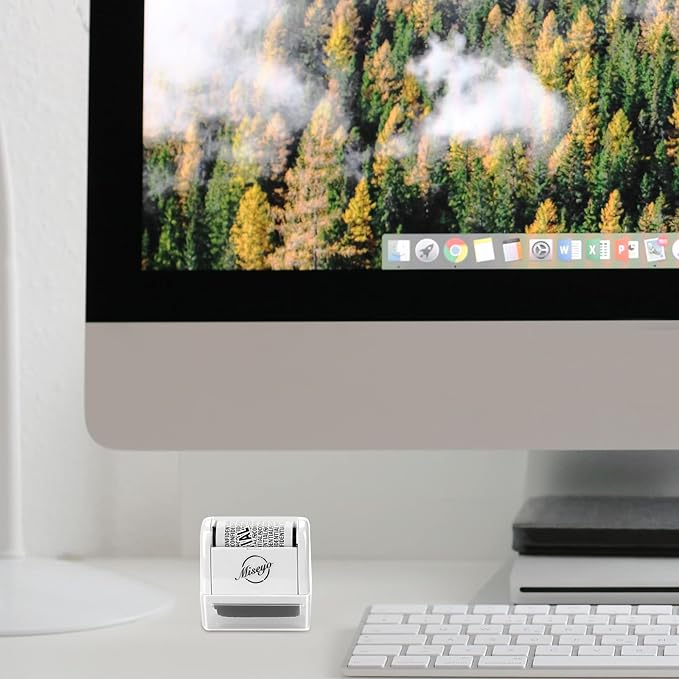 Miseyo Wide Roller Stamp Identity Theft Stamp 1.5 Inch Perfect for Privacy Protection - 3Pack Set(White)