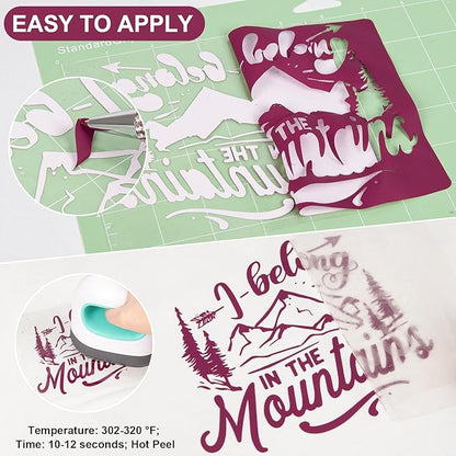 VINYL FROG Heat Transfer Vinyl Roll HTV Vinyl - 12"x12ft Maroon Iron on Vinyl for T-Shirts, Heat Press Vinyl for DIY Craft Designs (Maroon)