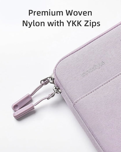 Protective 16 Inch Laptop Sleeve for 15 16 MacBook Air/Pro, 15.6 16 HP Dell Lenovo Asus Notebook - Shockproof, Water-Resistant with Accessory Pocket (Purple, 16 inch)