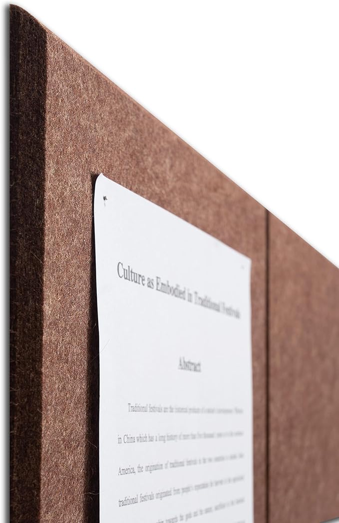 Large Felt Bulletin Board(36" x 24"),Cork Board Alternative,6 Pack Felt Wall Tiles with Safe Removable Adhesive Tabs,Notice Pin Board/Message Board/Vision Board for Office, School & Home