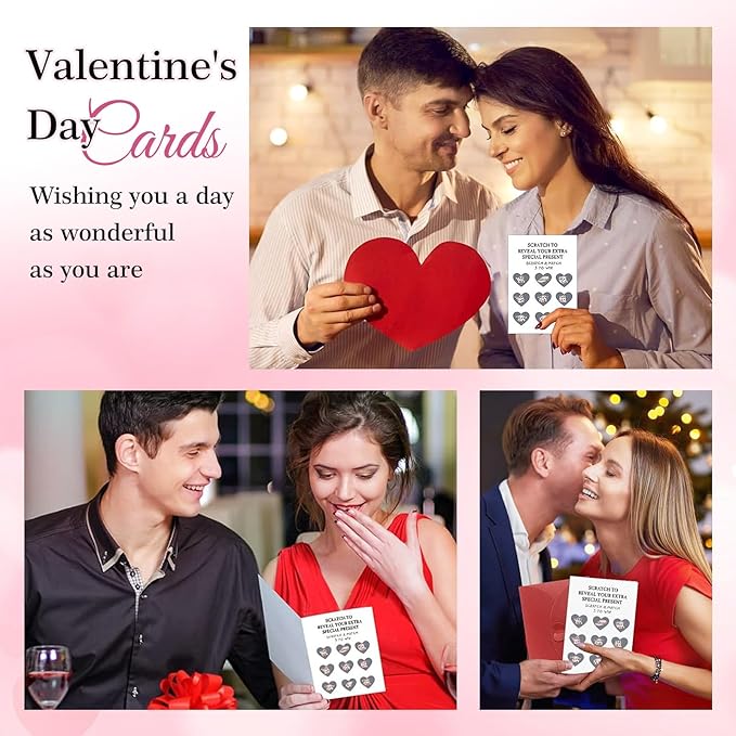 FaCraft Funny Valentines Day Cards for Him Boyfriend Husband Fiance 4 x 6 Date Scratch Off Cards Naughty Dirty Inappropriate Raunchy Valentines Day Gifts Anniversary Birthday Cards with Envelope