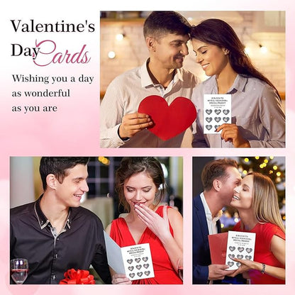 FaCraft Funny Valentines Day Cards for Him Boyfriend Husband Fiance 4 x 6 Date Scratch Off Cards Naughty Dirty Inappropriate Raunchy Valentines Day Gifts Anniversary Birthday Cards with Envelope