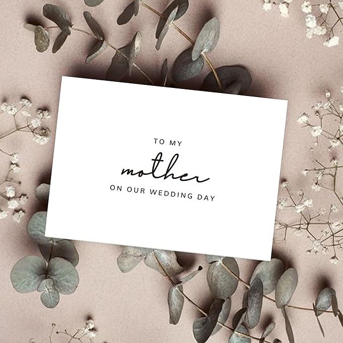Wedding Day Card for Mother, Mother Of The Bride/Groom Gifts, To My Mother On Our Wedding Day. （Mother B）, 6*4