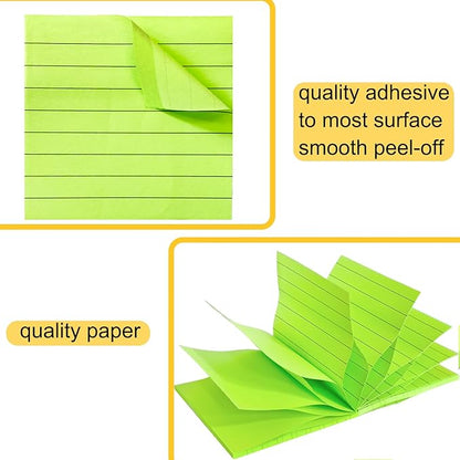 64 Pack 3840 Sheets Pop Up Sticky Notes Lined 3x3 inch Self-Stick Notes Pads Post Lined Sticky Note Pads Accordion Pop Up Notes Refill for Dispenser Home Office School, 80 Sheets/pad (Bright Color)