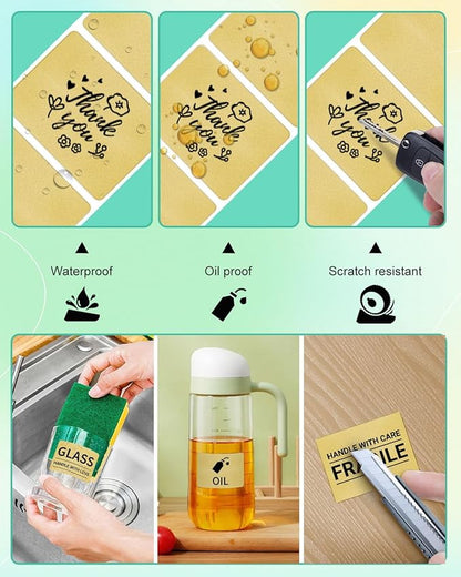 Square Thermal Label Compatible with M100/M110/M120/M260/M220/M150, 1.57'' x 1.18'' (40 x 30 mm), Sticker Thermal Label for Logo/Gift Labels/Thank You Label/Small Business/,230 Labels/Roll