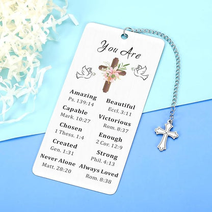 Christian Gifts for Women Faith Confirmation Gifts for Teen Girls Stocking Stuffers Christmas Gifts Bible Accessories Bookmark Faith Based Spiritual Gift for Women Sponsor First Communion Baptism Gift