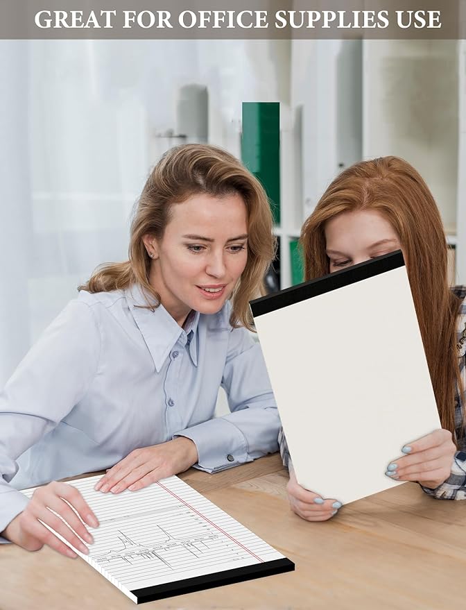 Note Pads 8.5 x 14 Wide Ruled, 4 Pack Legal Pads 8.5 x 14 White Paper Pads Lined Paper Tablets, Notebook Pads 8.5 x 14, White Lined Paper Pads 8.5x14 Writing Pad, 70 GSM Notebook Paper, 30 Sheets/Pad